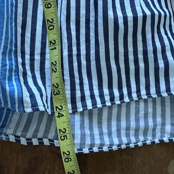 By Anthropologie Blue and White Striped Swing Top Ladies Large‎ NWT - Picture 5 of 8